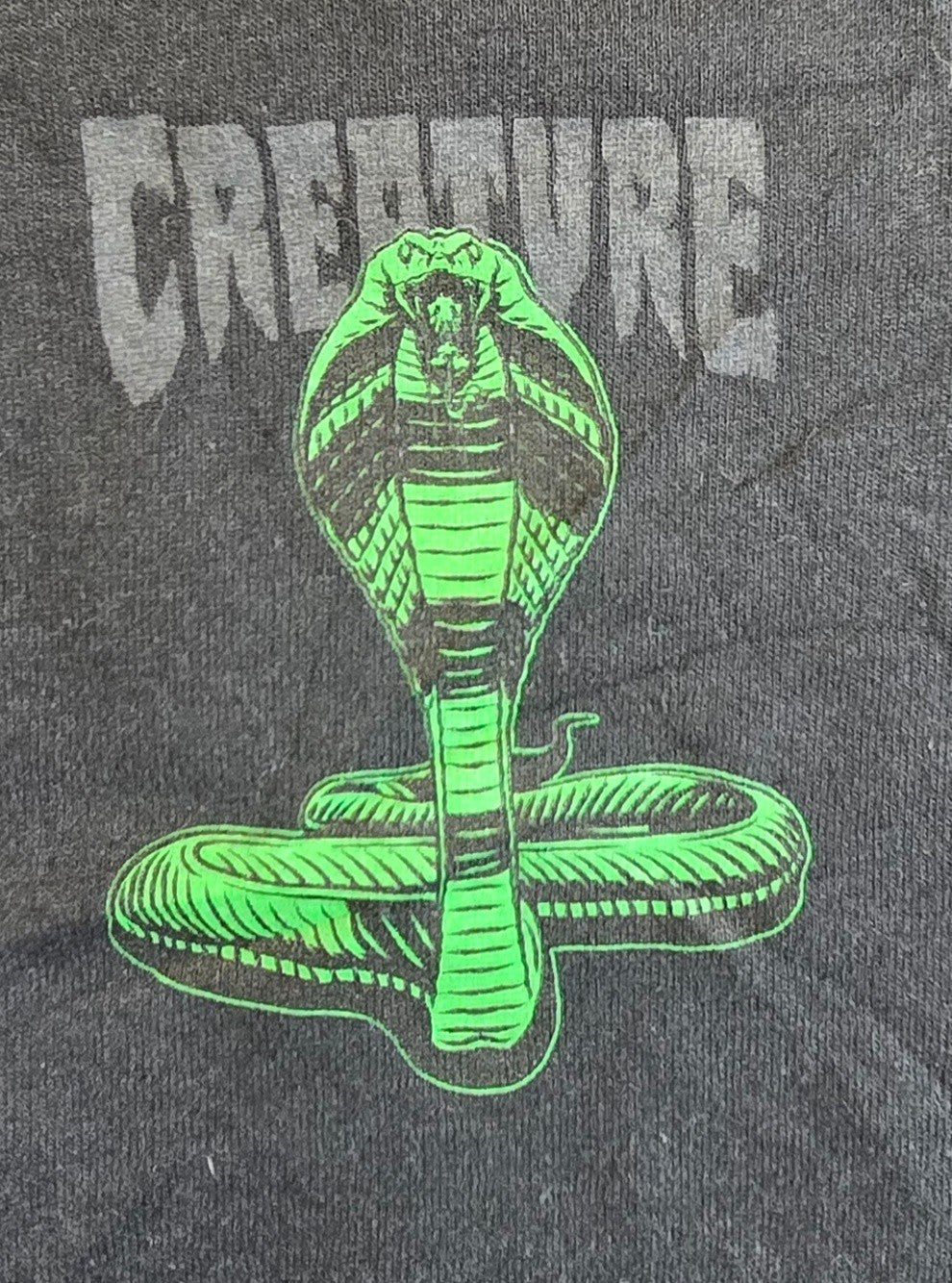 Creature Skateboards T Shirt Medium Black Cobra Snake Logo Skate Streetwear Tee