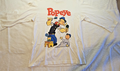 Popeye The Sailor Man T Shirt Mens Medium White Cotton Cartoon Graphic Retro Tee