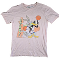 Space Jam Bugs Bunny Daffy Duck T Shirt XS Pink Basketball Looney Tunes Tee