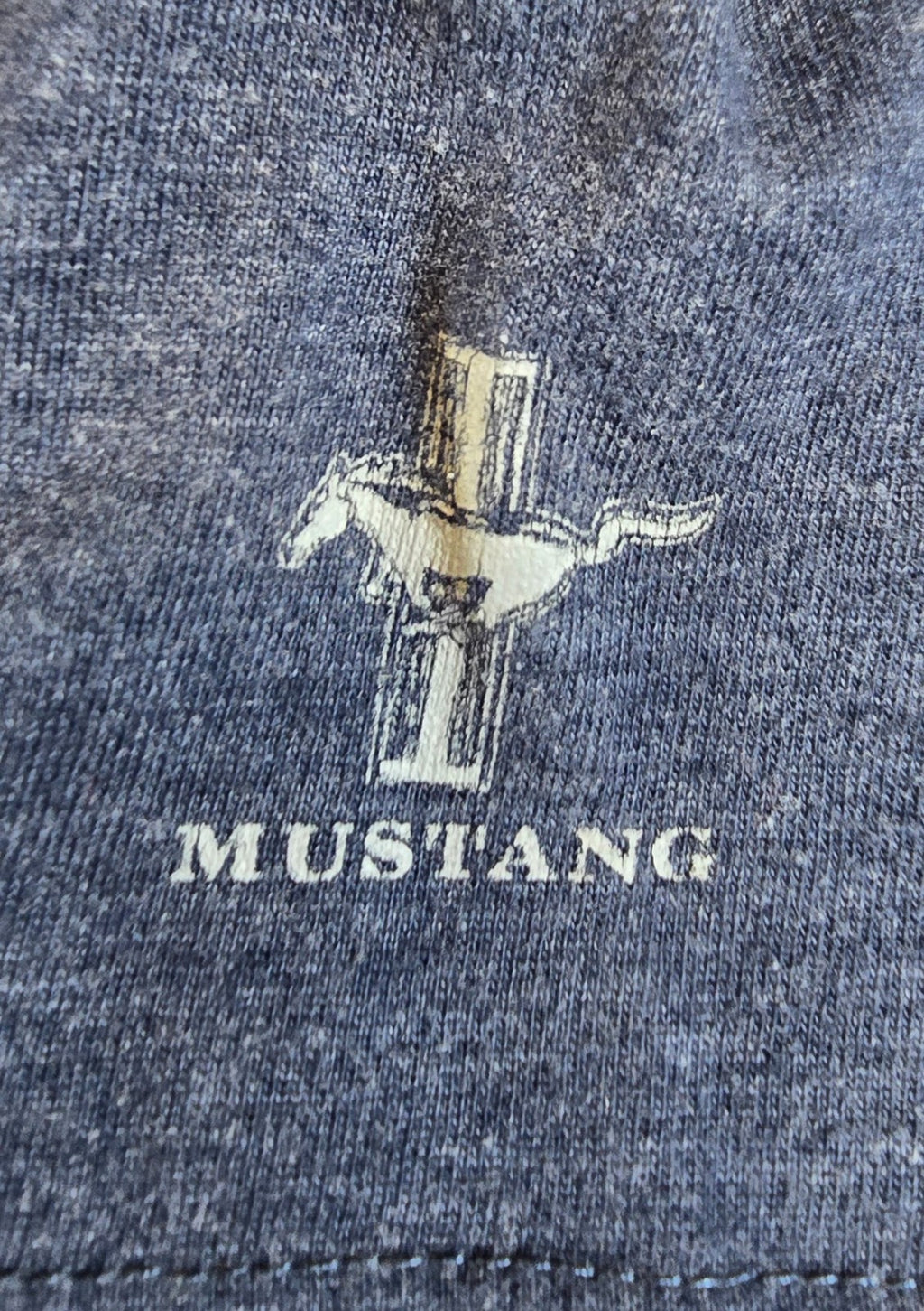 Ford Mustang T Shirt Large L Jeanswest Blue Classic Muscle Car Graphic Tee