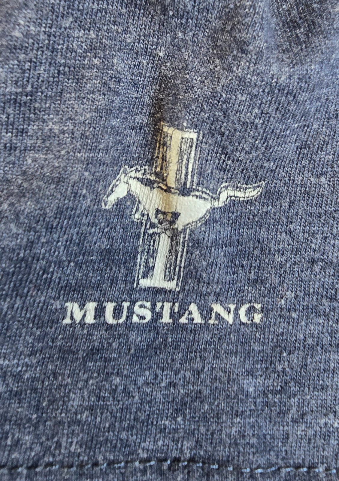 Ford Mustang T Shirt Large L Jeanswest Blue Classic Muscle Car Graphic Tee