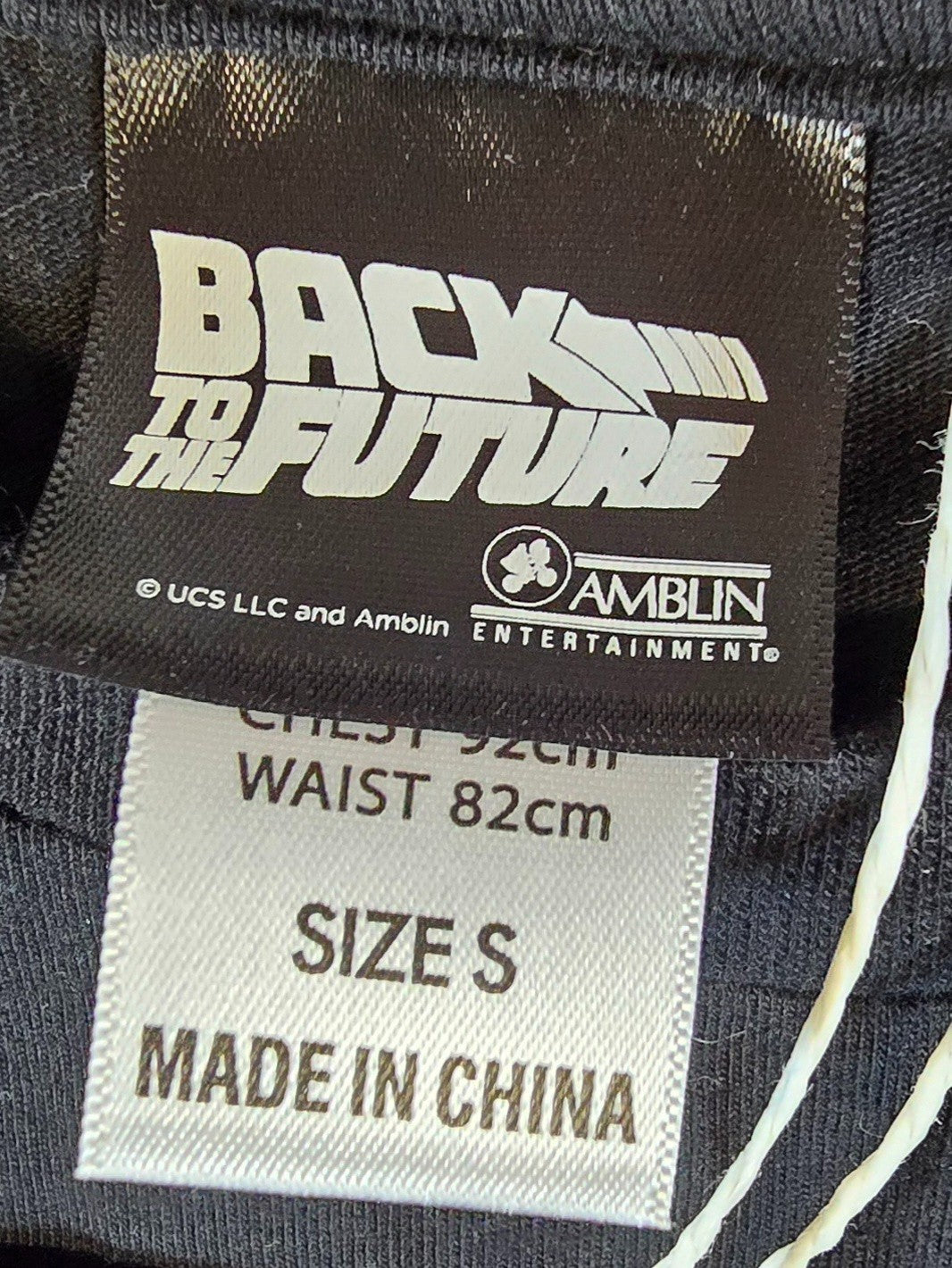Back To The Future T Shirt Small Black NWT DeLorean Flux Capacitor Movie Tee