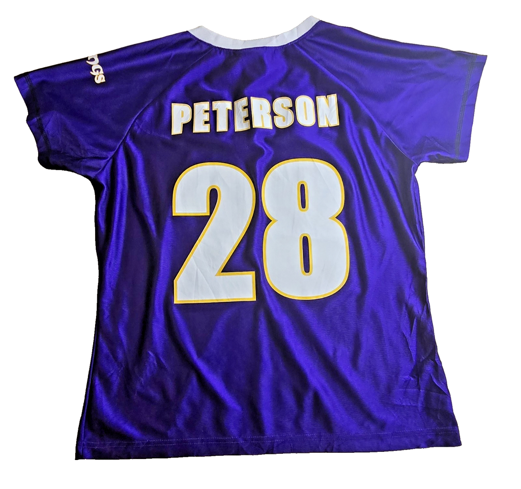 NFL Team Apparel Minnesota Vikings Adrian Peterson #28 Women’s Purple Jersey SzL