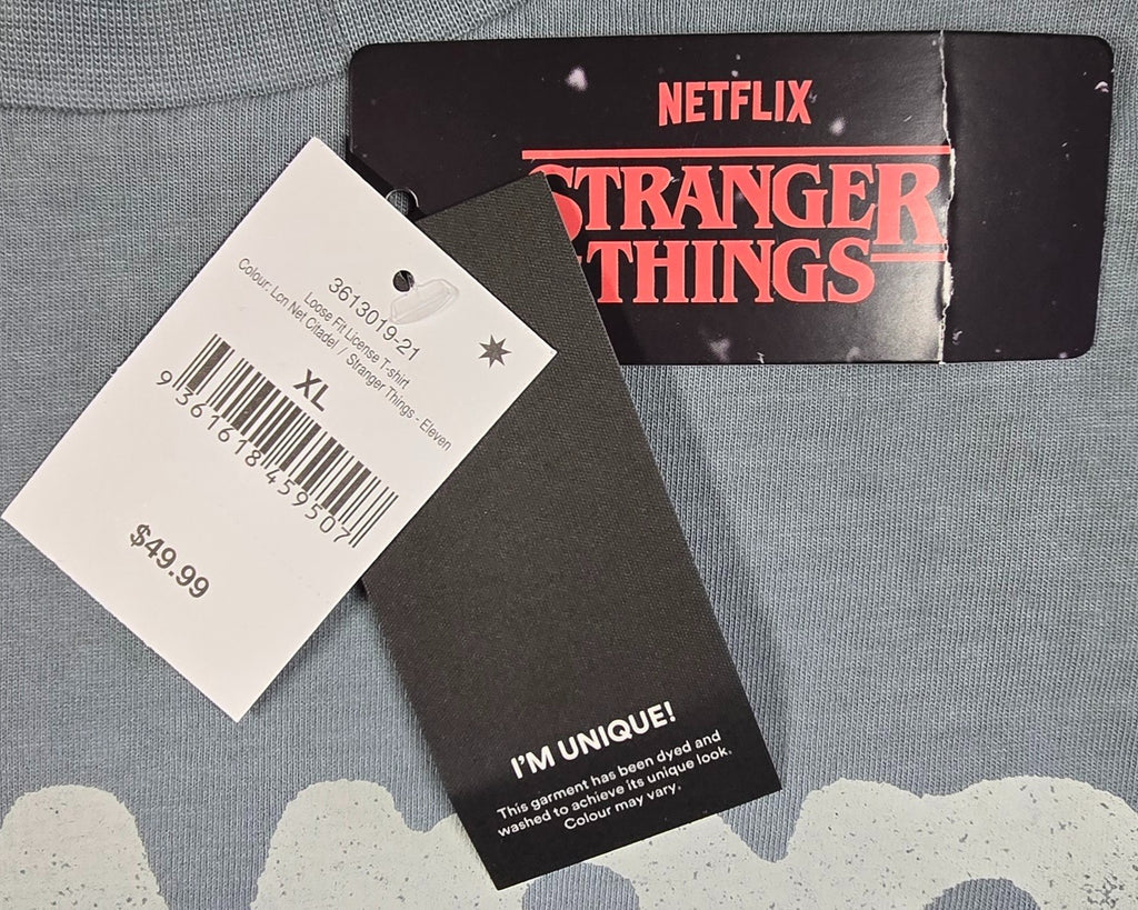 Stranger Things Eleven T Shirt Netflix One Last Strange Adventure Graphic Tee XL