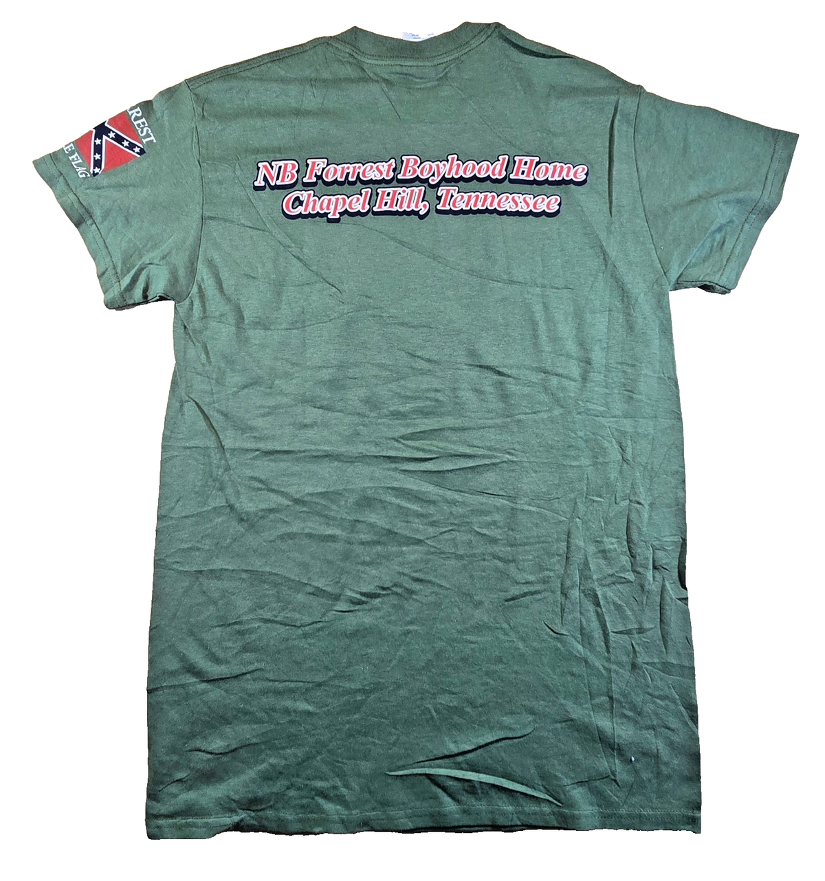 Forrest Battle T Shirt Gildan Heavy Cotton Green Civil War Cavalry Tennessee Sm