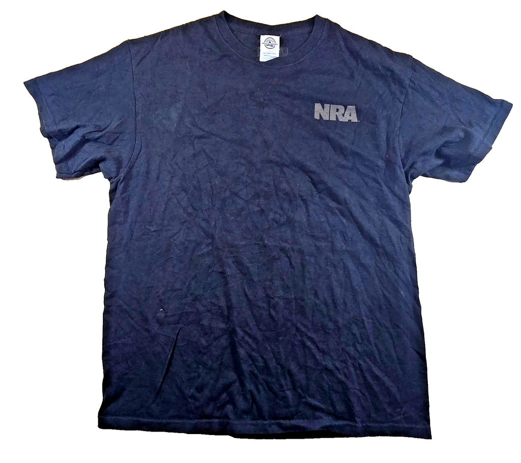 NRA National Rifle Association T Shirt Large L Black Eagle USA Delta Magnum Tee