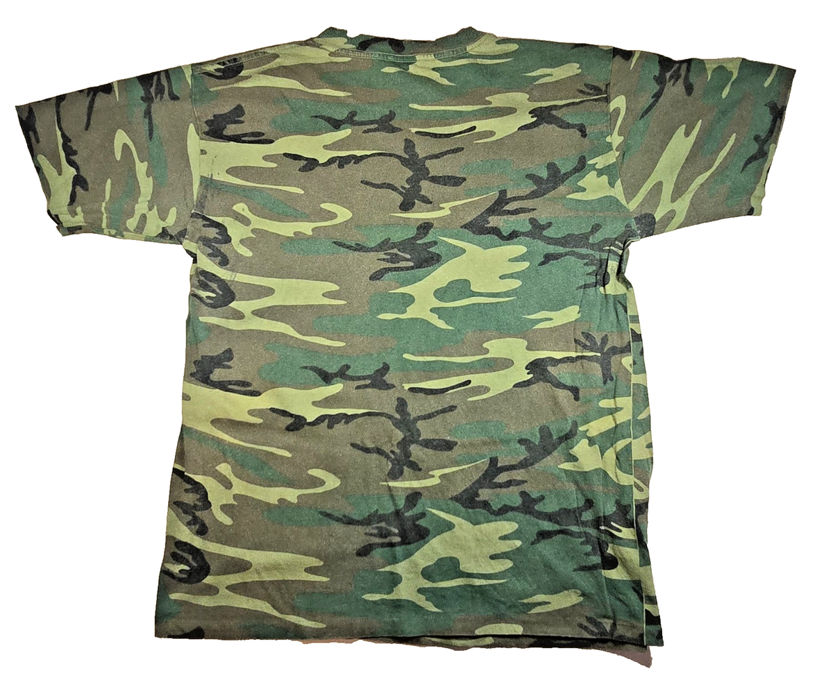 Vintage Survivor FBLA Camo T Shirt Single Stitch Camouflage Graphic Tee Retro LG