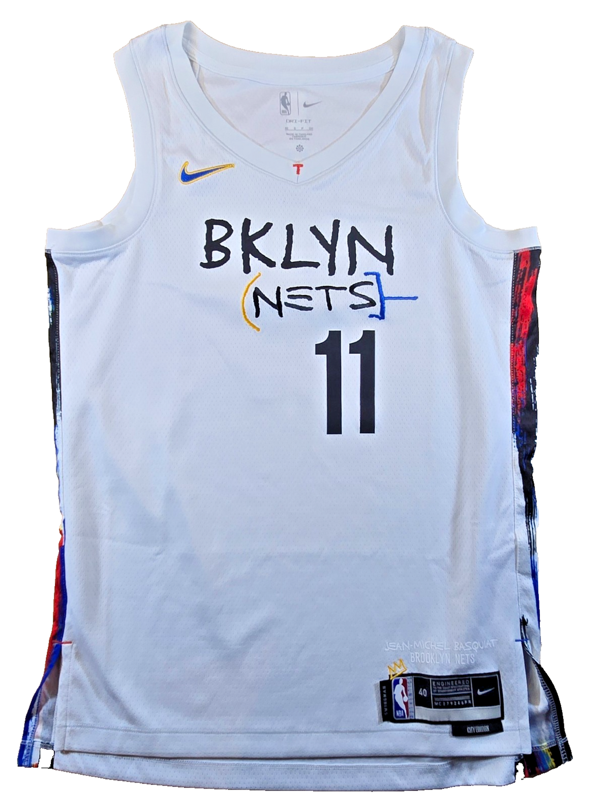 Nike Kyrie Irving Brooklyn Nets #11 Basquiat City Edition NBA Jersey Size 40 S