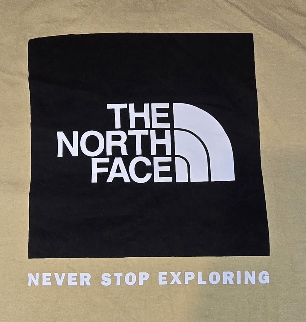 The North Face Men's Logo Graphic Print Beige Crew Neck T-Shirt Short Sleeve 2XL