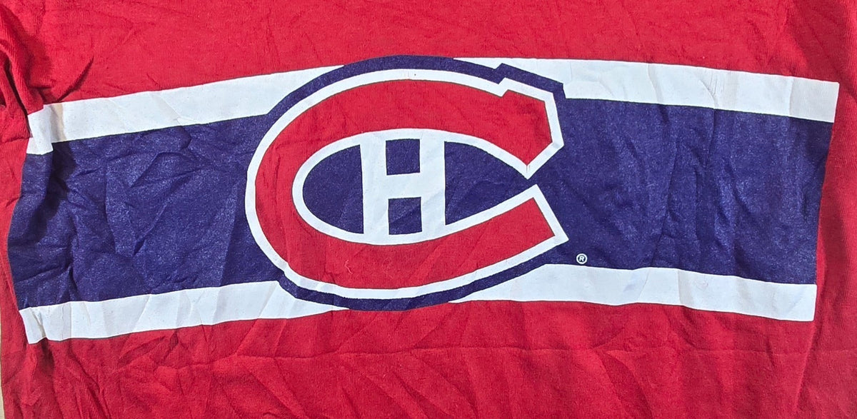 Montreal Canadiens T Shirt Medium M Red NHL Hockey Bulletin Cotton Canada Tee