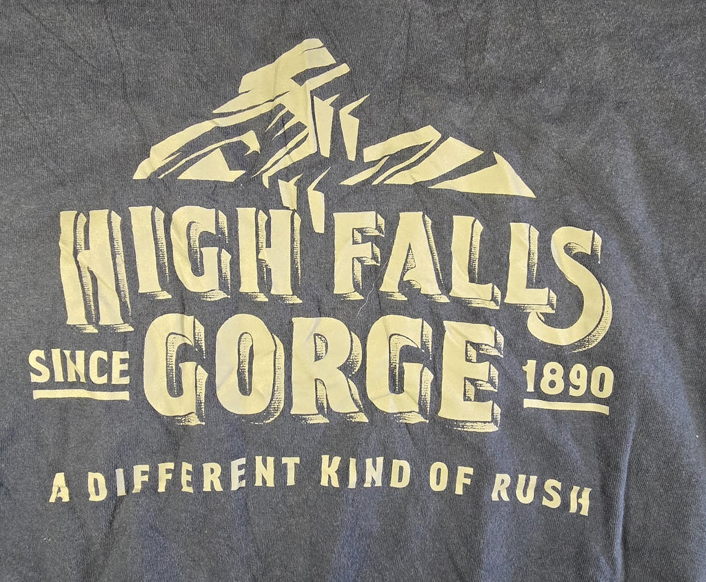 High Falls Gorge T Shirt MV Sport Blue Large XL Adirondacks New York USA Tee
