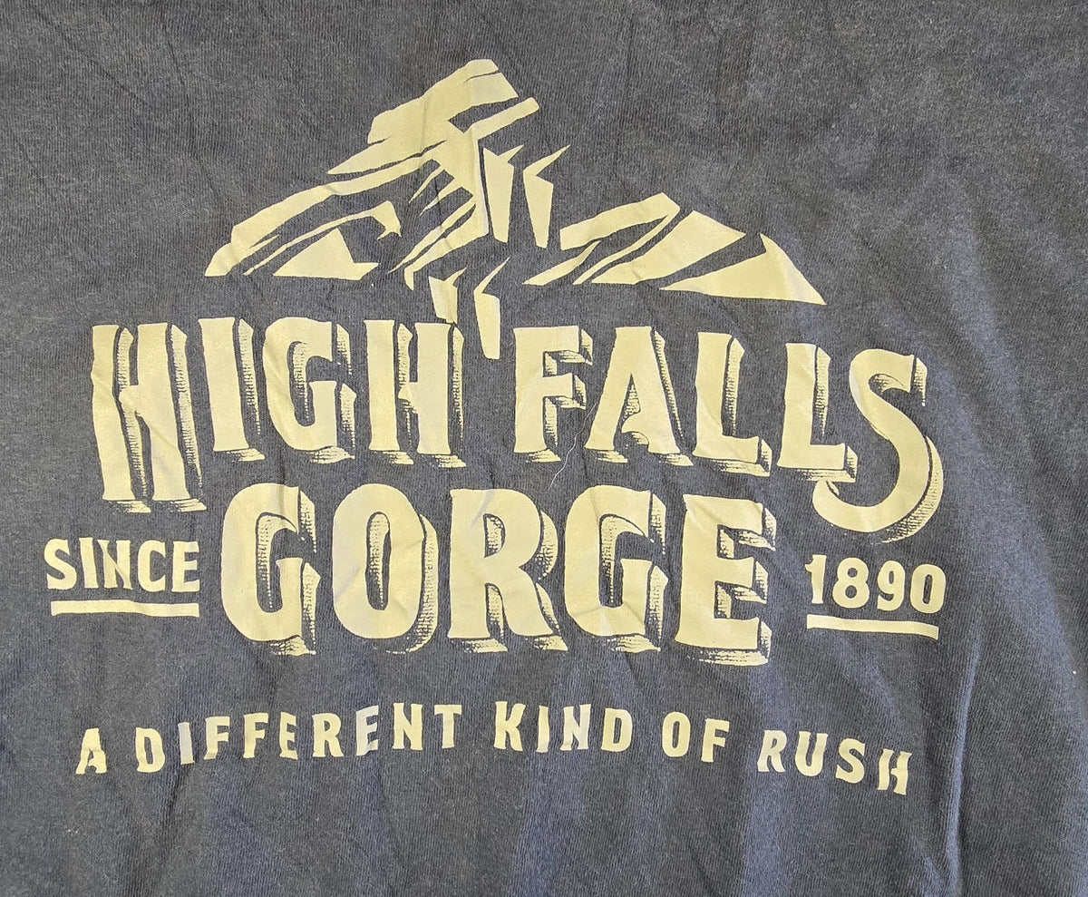 High Falls Gorge T Shirt MV Sport Blue Large XL Adirondacks New York USA Tee