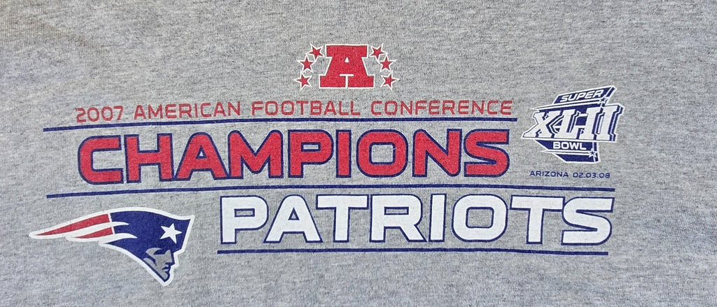 New England Patriots 2007 AFC Champions Long Sleeve T Shirt NFL Super Bowl XLII
