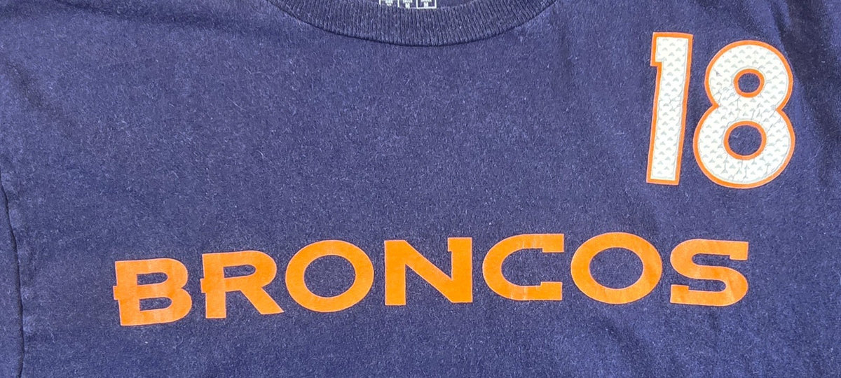 Denver Broncos Peyton Manning #18 T Shirt Medium M Reebok NFL Football Tee