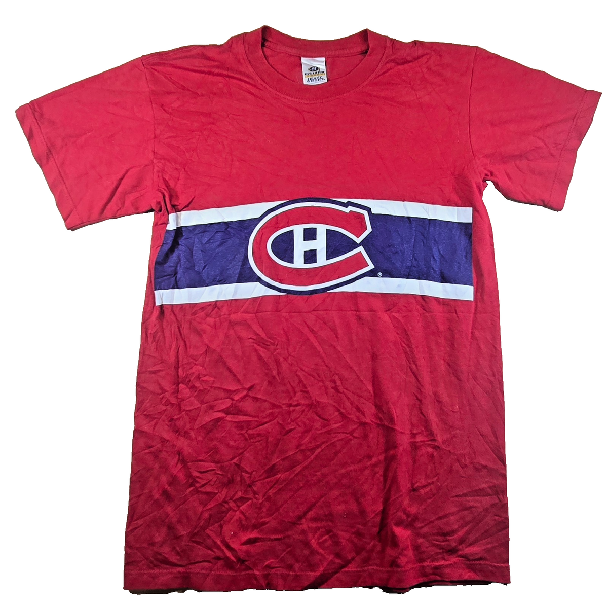 Montreal Canadiens T Shirt Medium M Red NHL Hockey Bulletin Cotton Canada Tee