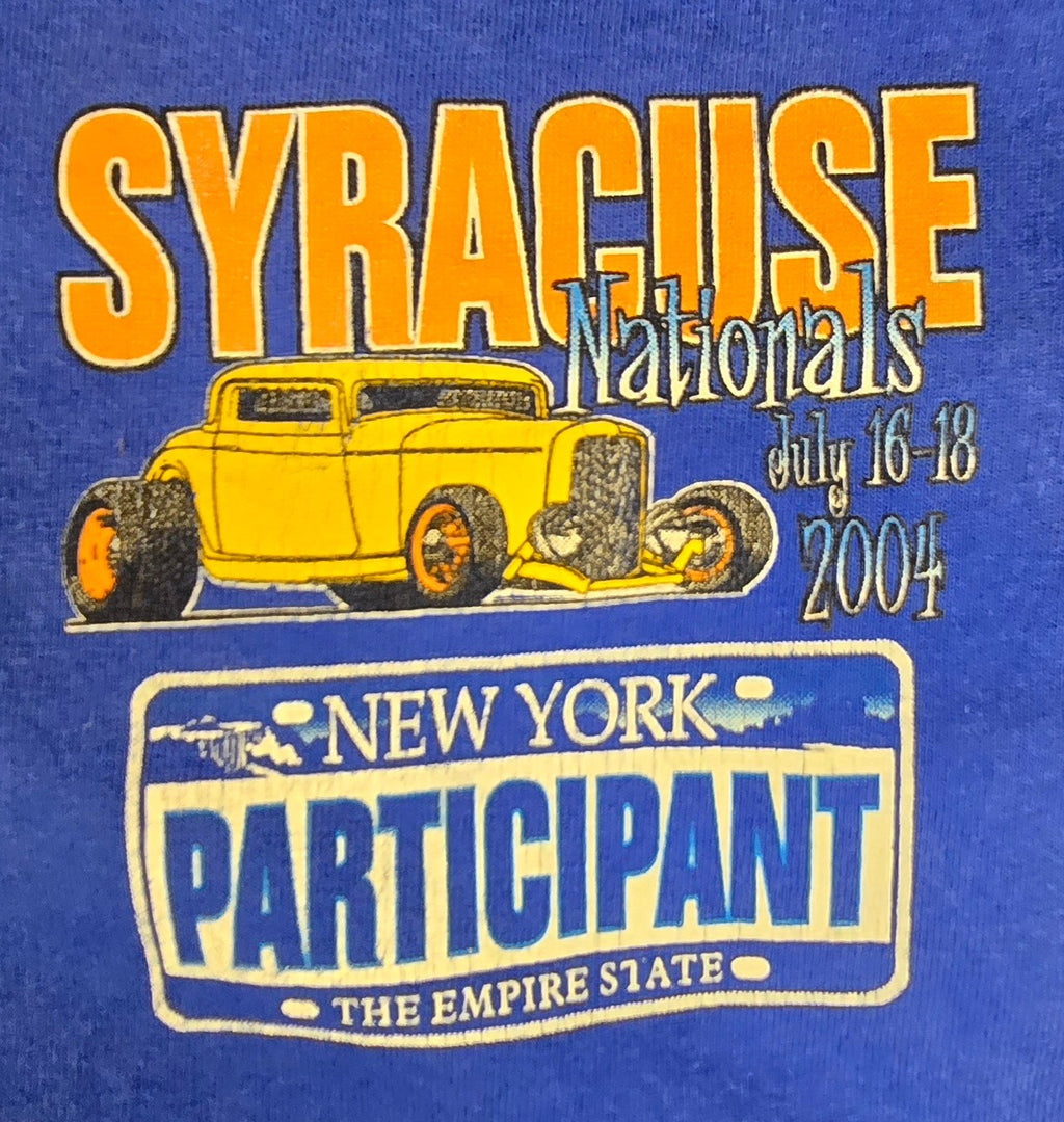 Vintage 2004 Syracuse Nationals T Shirt Large Classic Cars Hot Rod Graphic Tee