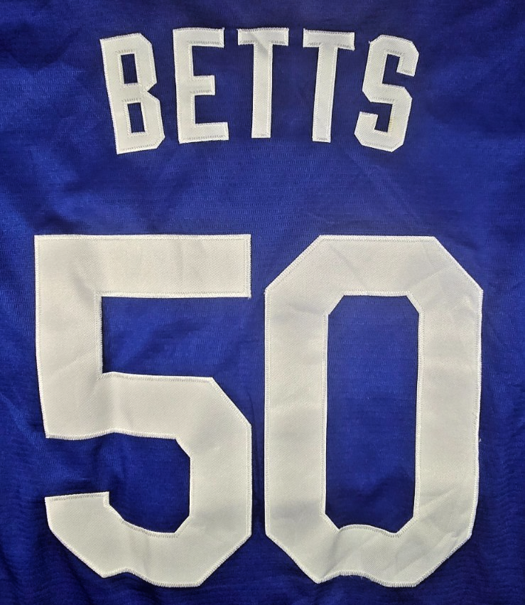 Mookie Betts #50 LA Dodgers Nike Jersey MLB Baseball Los Angeles Blue Small