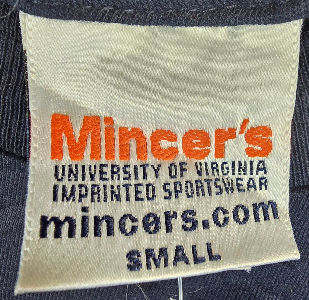 University of Virginia T Shirt Small Navy Miner's UVA College USA Made Cotton Te