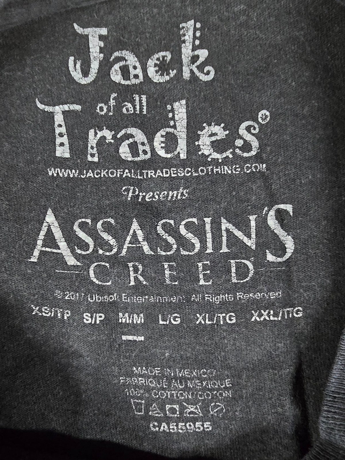 Assassin's Creed T Shirt Medium M Black 10 Year Anniversary Ubisoft Gaming Tee