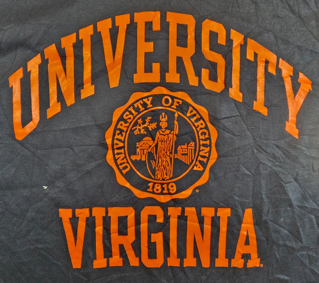 University of Virginia T Shirt Small Navy Miner's UVA College USA Made Cotton Te