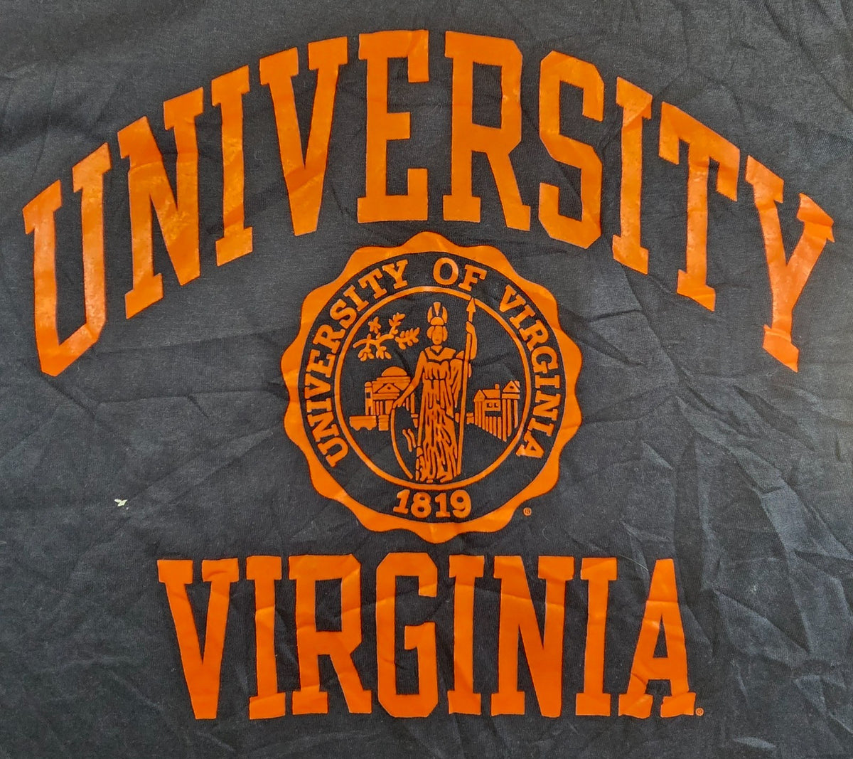 University of Virginia T Shirt Small Navy Miner's UVA College USA Made Cotton Te