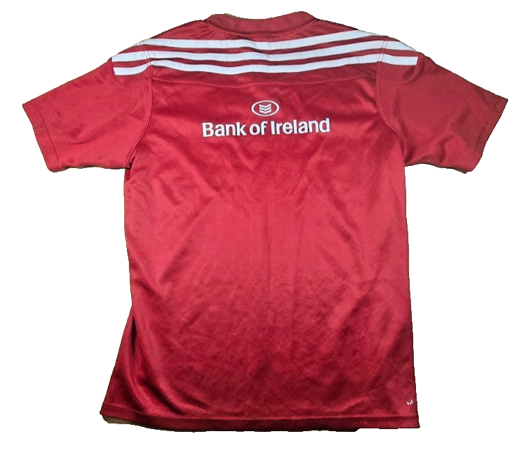 Munster Rugby Adidas Jersey Mens Medium Red Bank of Ireland Irish Rugby Jersey