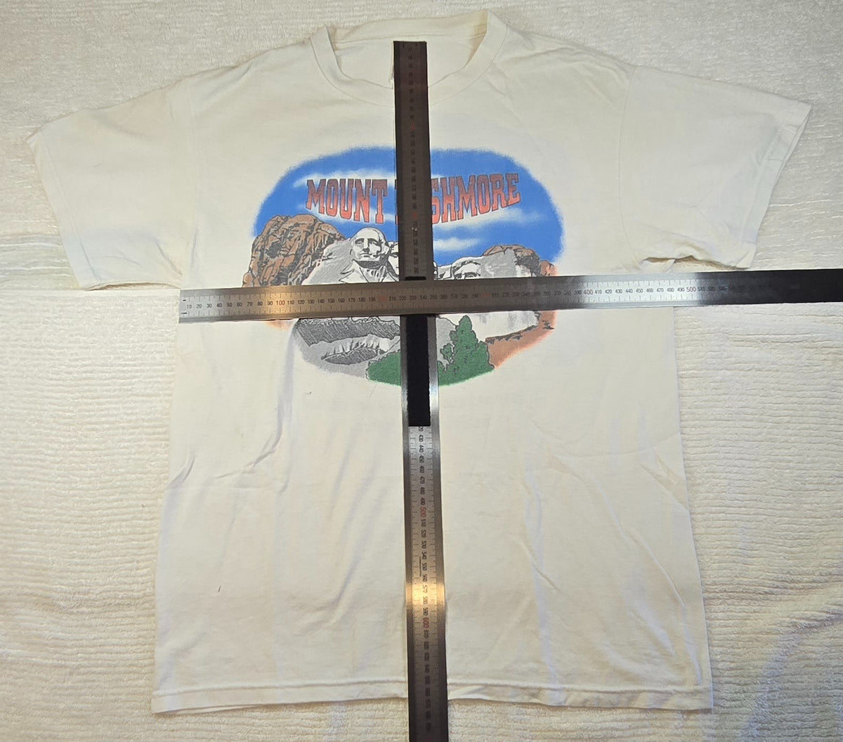 Mount Rushmore T-Shirt Mens M Fruit of the Loom USA Americana Retro Tourist Tee