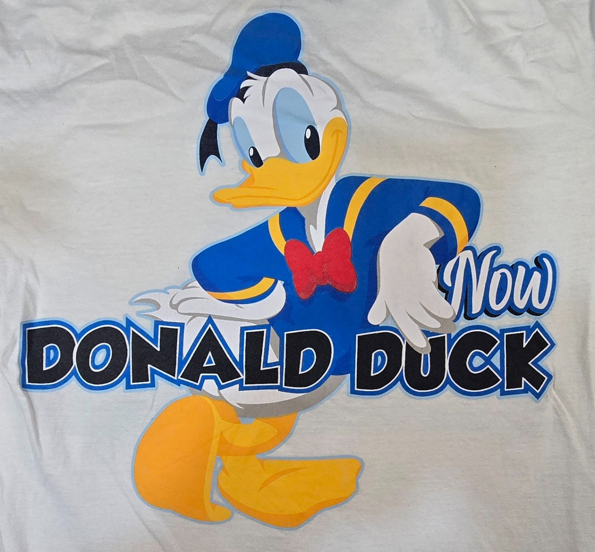 Disney Donald Duck 1934 T Shirt Small White Double Sided Graphic Cartoon Tee