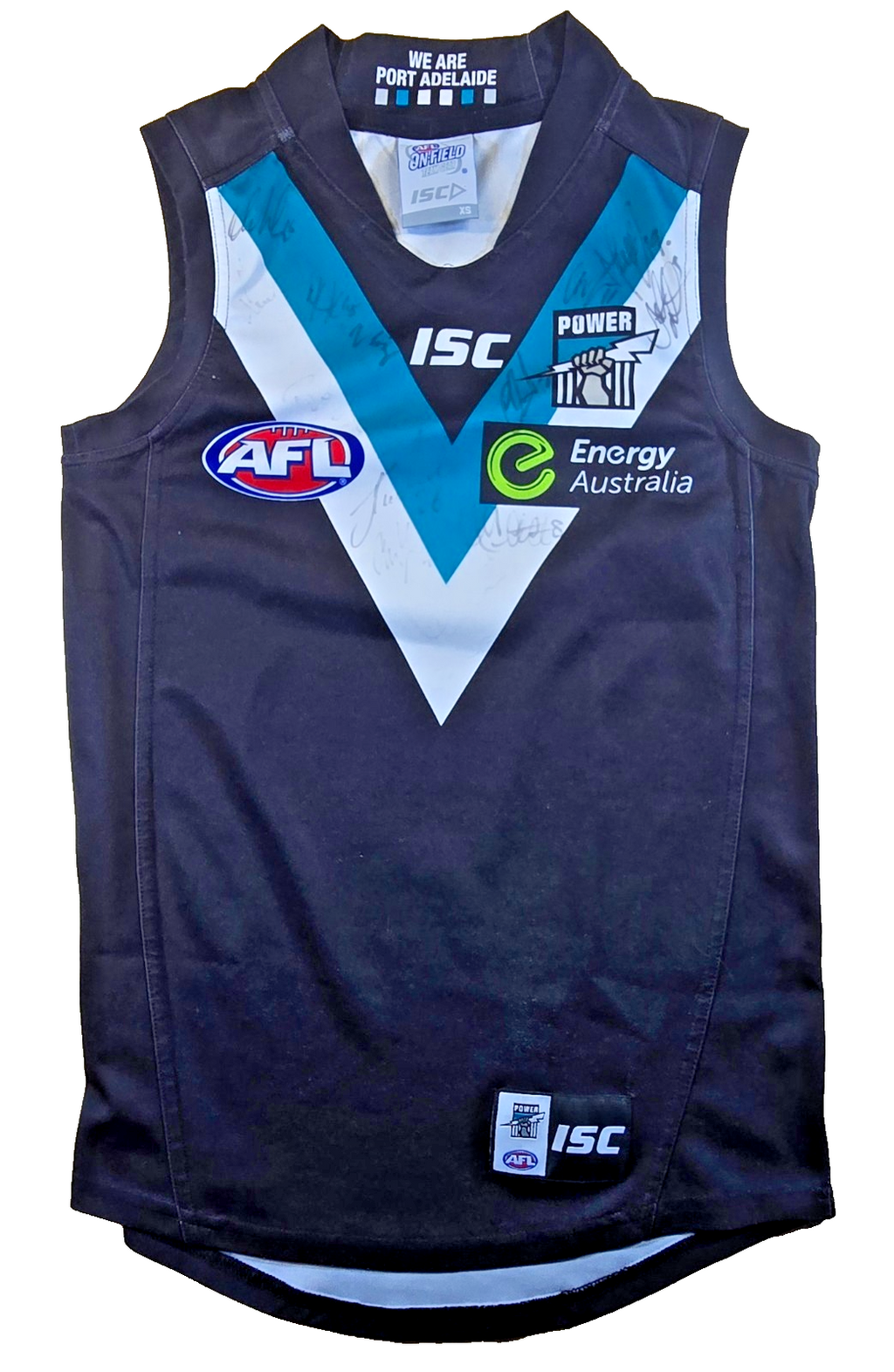Port Adelaide Power Signed AFL Jersey XS ISC Onfield Team Guernsey Autographed