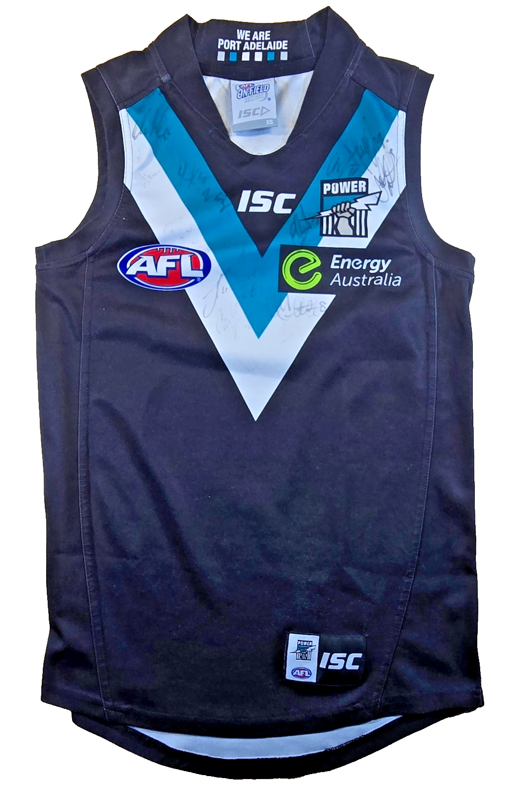 Port Adelaide Power Signed AFL Jersey XS ISC Onfield Team Guernsey Autographed