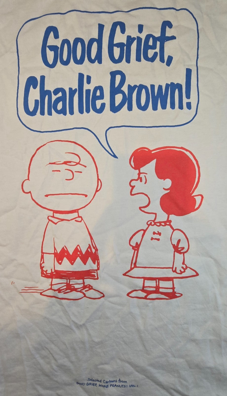 Uniqlo UT Peanuts Charlie Brown T Shirt Good Grief Snoopy White Graphic Tee Sz M