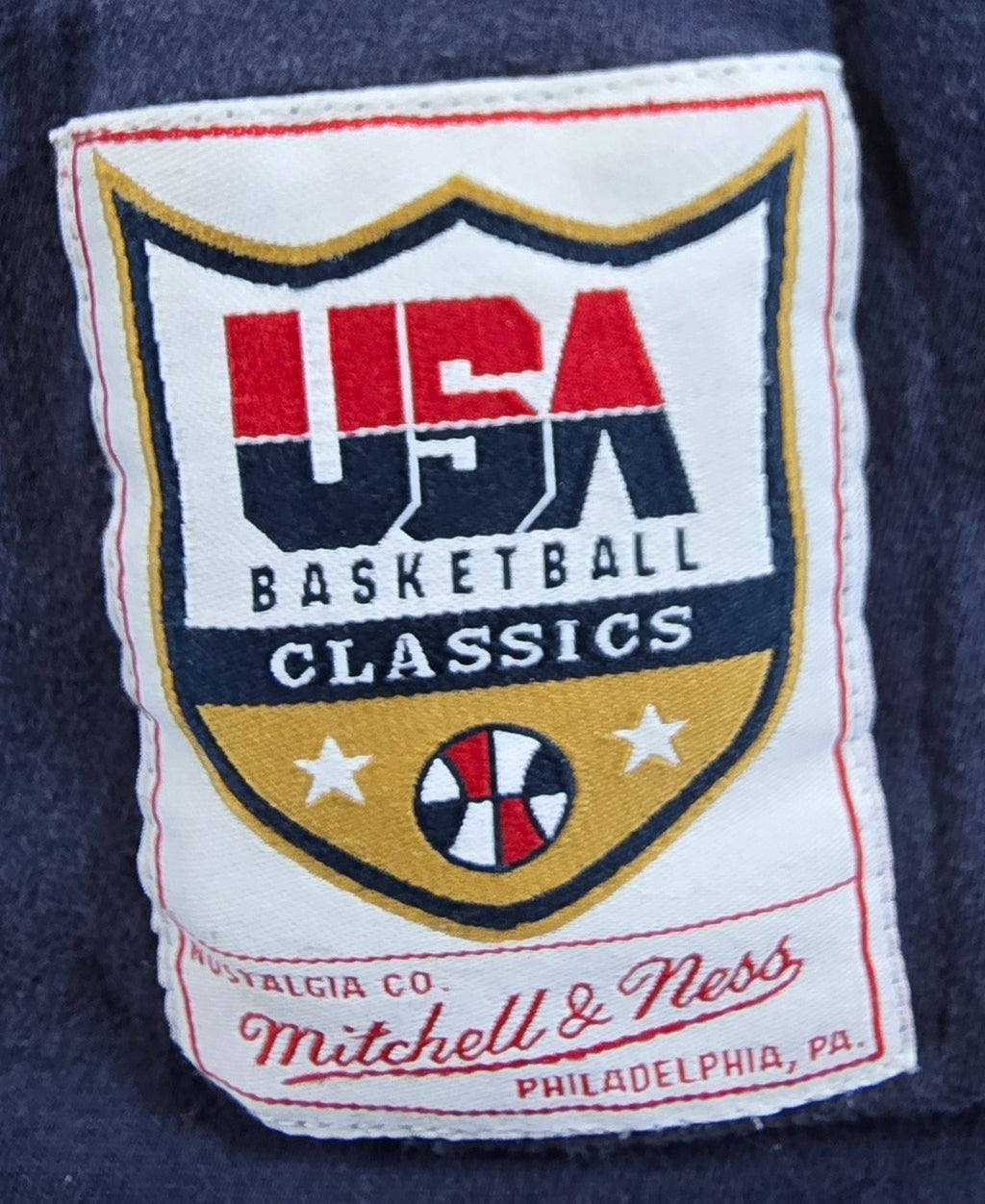 Larry Bird #7 USA Basketball T Shirt Small Mitchell & Ness Dream Team Navy