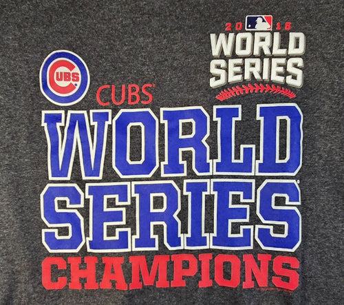 Chicago Cubs 2016 World Series Champions Long Sleeve T-Shirt MLB Baseball Sz Med
