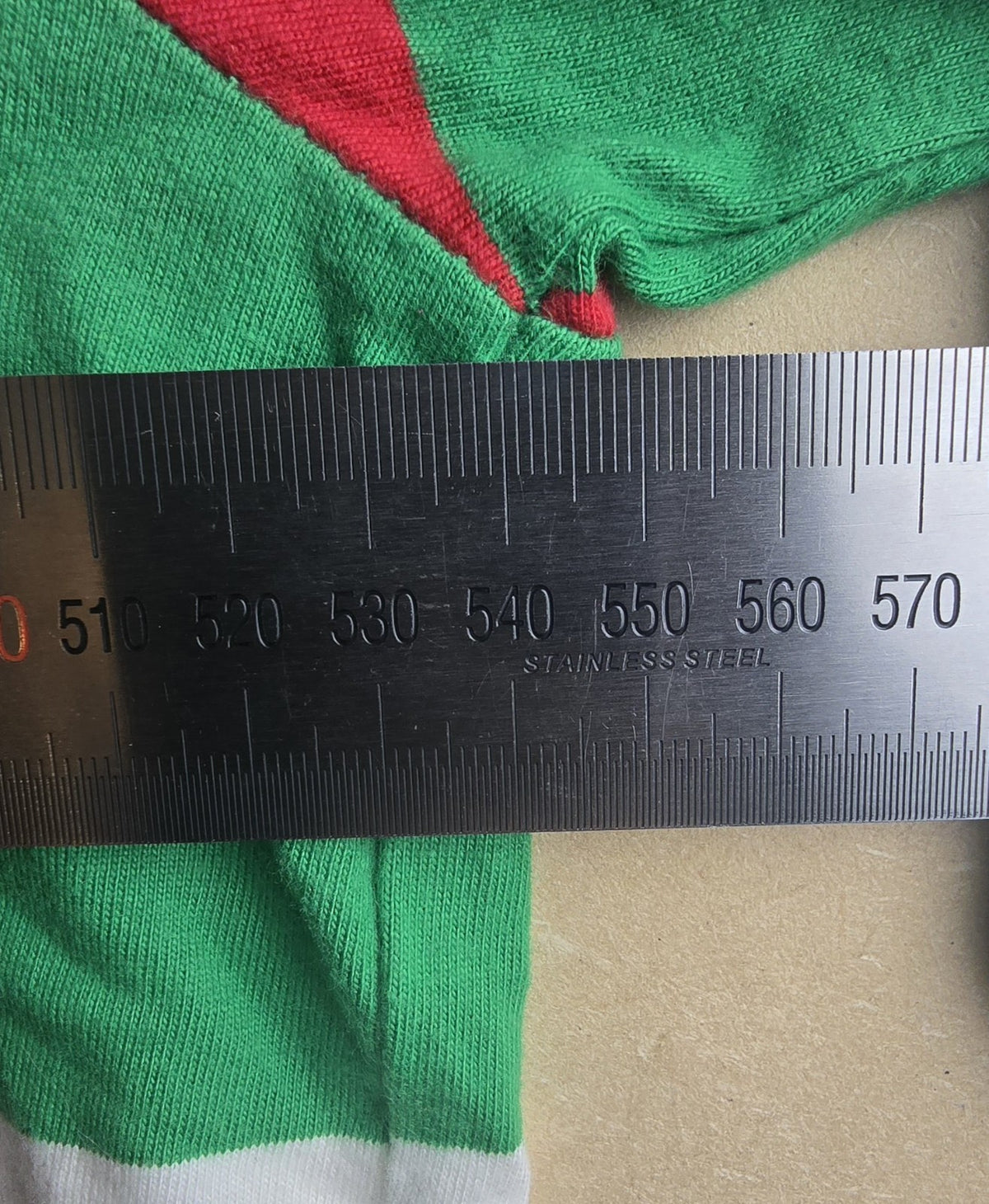 Zara Youth Y.R.C. 1984 Striped Rugby Jersey Long Sleeve Collar Green/Red Size XL