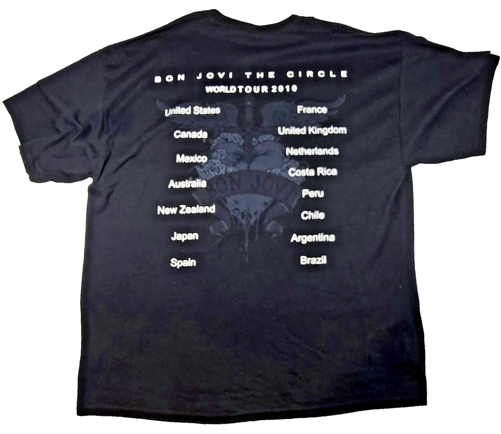 Bon Jovi The Circle  Band T-Shirt. Glidan Label Heavy Cotton. Size 2XL