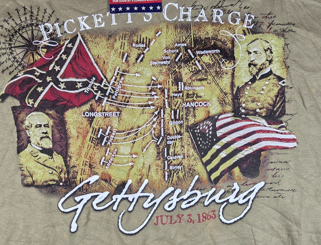 Gettysburg Pickett's Charge T Shirt XL Gildan NWT Civil War Military USA Tee