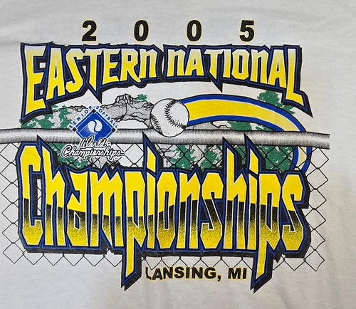2005 Eastern National Championships T Shirt Large Lansing MI Baseball Vintage Y2