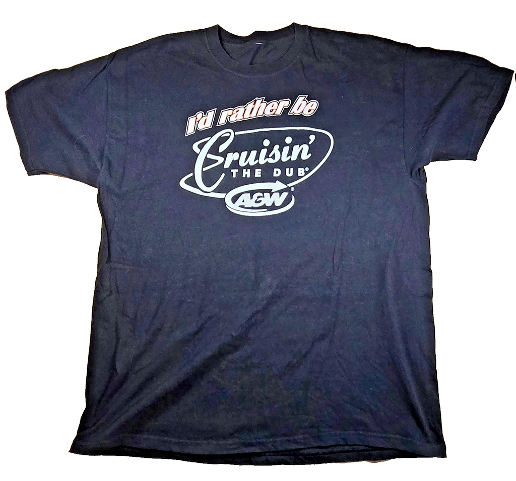 A&W Cruisin The Dub Hot Rod T Shirt Black Classic Car Graphic Tee Approx Large