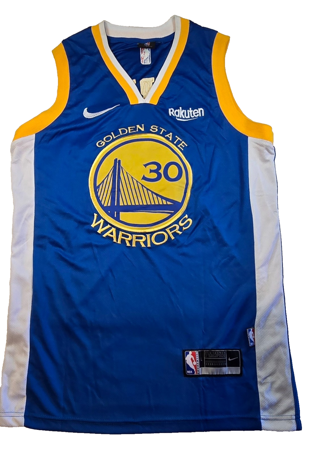 Stephen Curry #30 Golden State Warriors Nike NBA Jersey Mens Large Blue Basketba