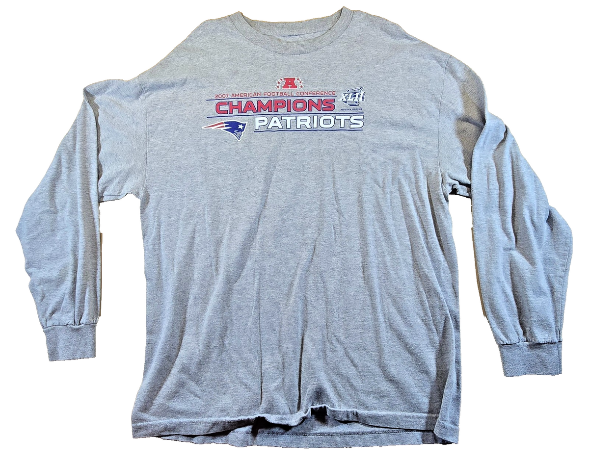 New England Patriots 2007 AFC Champions Long Sleeve T Shirt NFL Super Bowl XLII