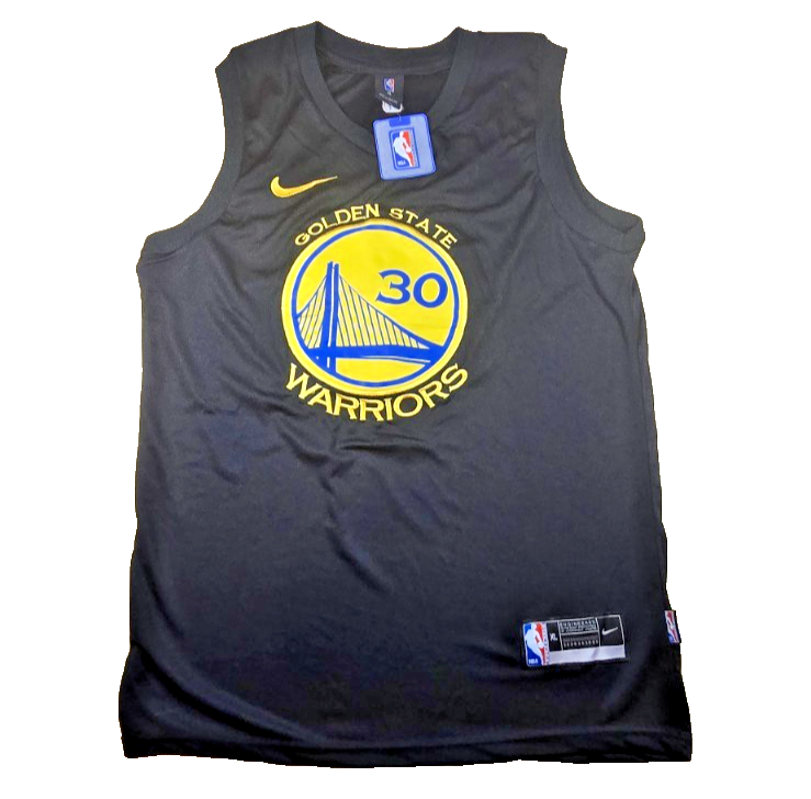 Stephen Curry #30 Golden State Warriors Nike NBA Jersey Black Mens XL New Tags