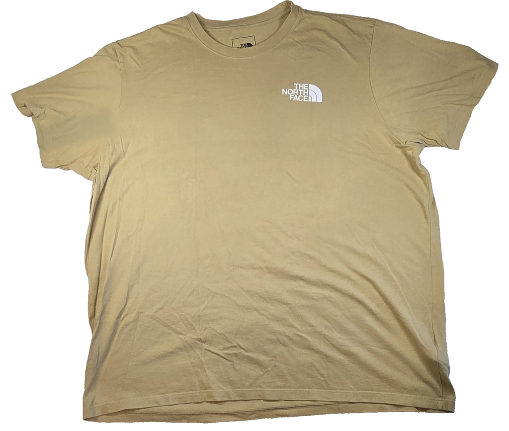 The North Face Men's Logo Graphic Print Beige Crew Neck T-Shirt Short Sleeve 2XL
