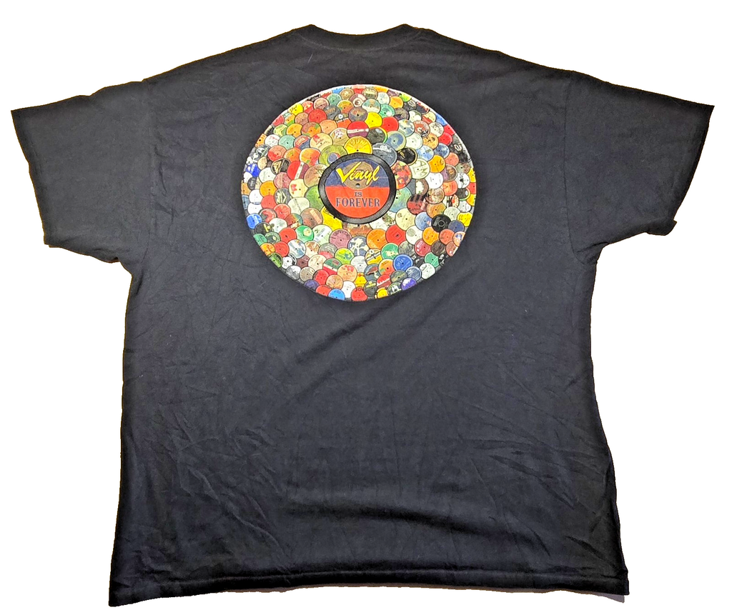 Taboo Vinyl Is Forever T Shirt 2XL Black Record Collector Music Graphic Tee