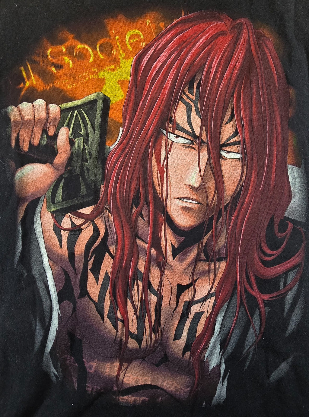 Bleach Renji Abarai T Shirt Medium M Black Anime Gotei Crew Double Sided Tee