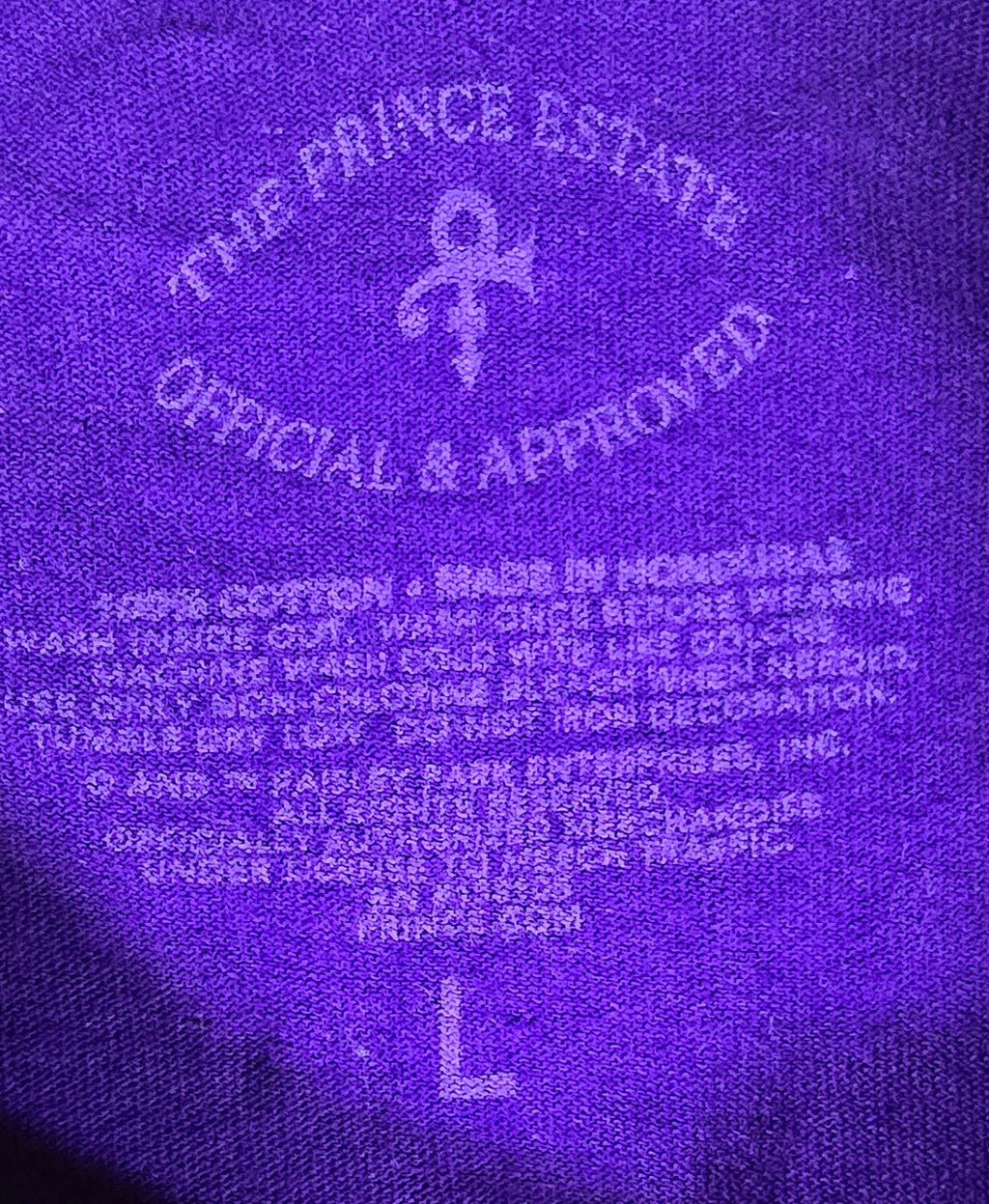 Prince Purple Rain T Shirt Purple Large L Music Rock Pop Singer Motorcycle Tee