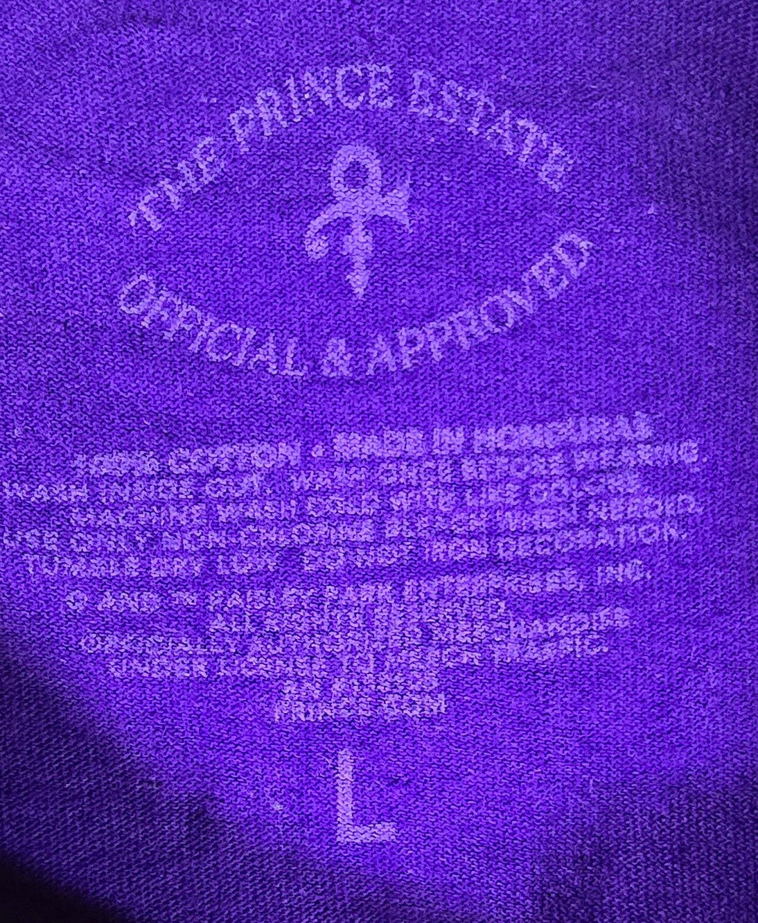 Prince Purple Rain T Shirt Purple Large L Music Rock Pop Singer Motorcycle Tee