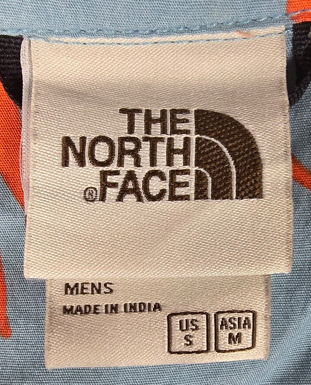The North Face Hawaiian Floral Shirt Blue Orange Button Up US Small Asia Medium