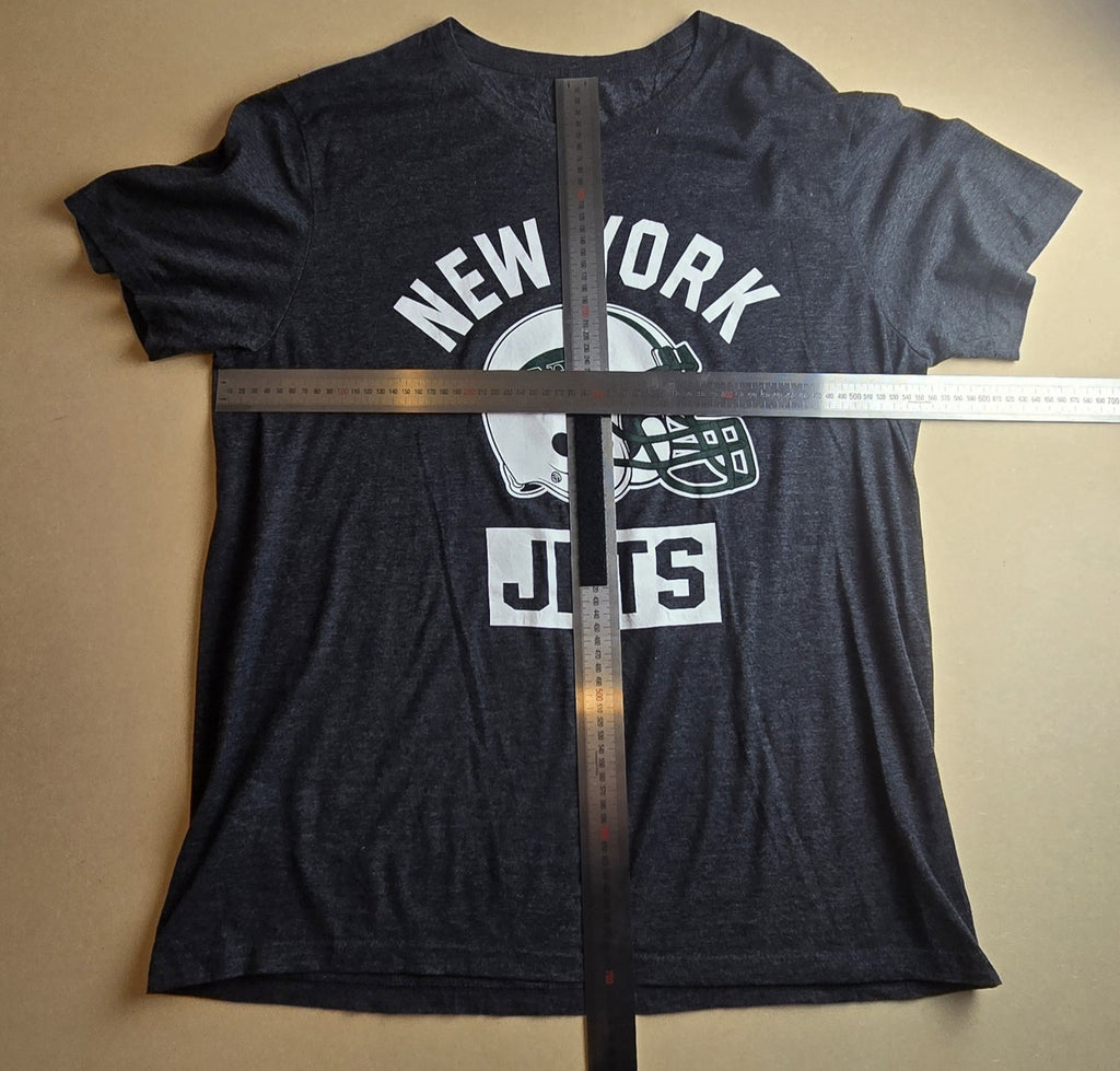 NFL New York Jets Men's Graphic Logo Grey Crew Neck T-Shirt Short Sleeve XL