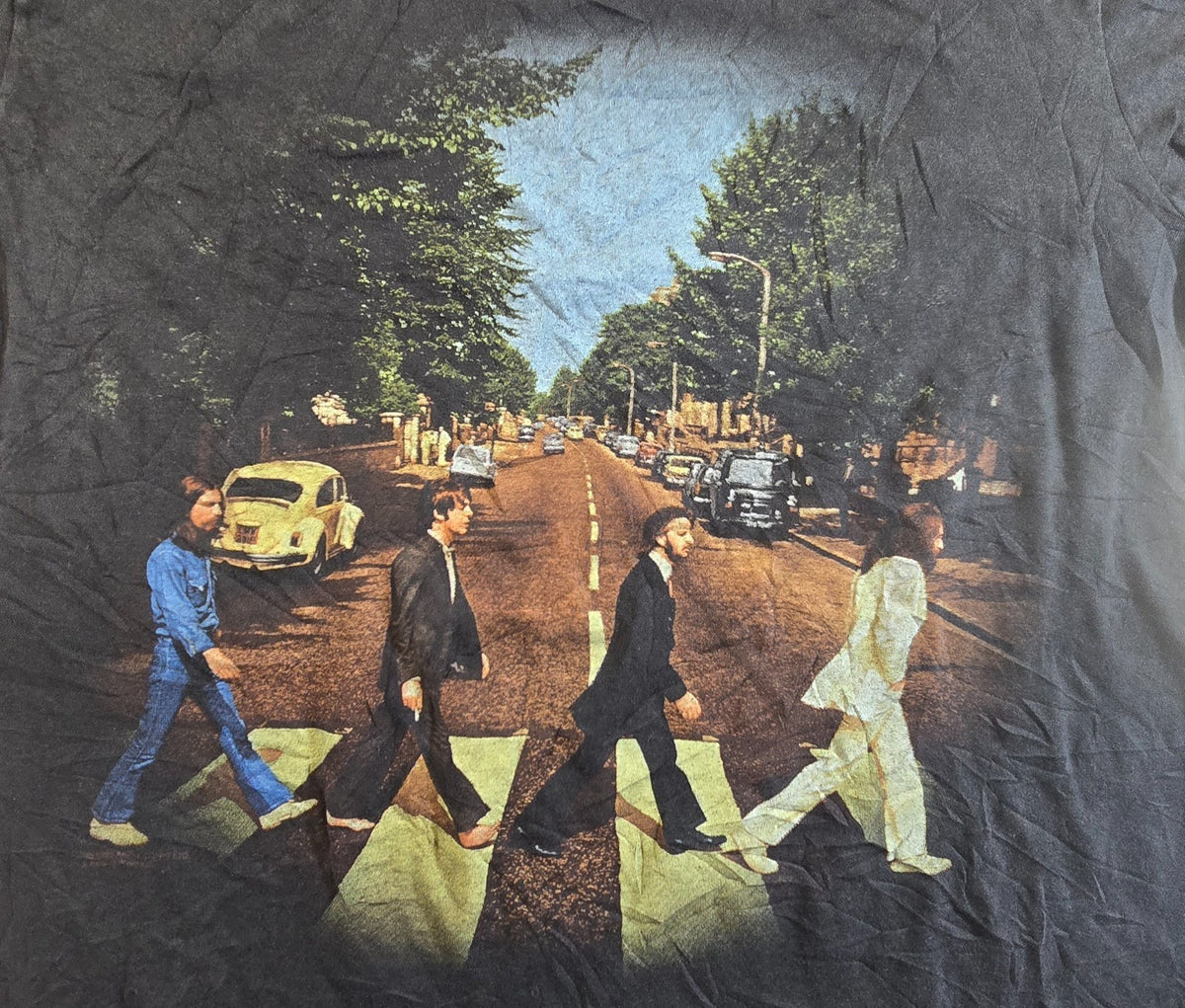Vintage 2005 The Beatles Abbey Road T Shirt Black Classic Rock Band Musi Tee S/M