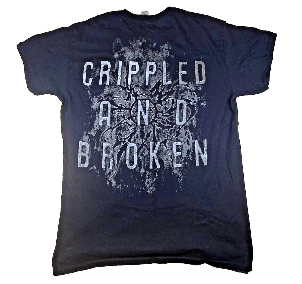 Kataklysm Crippled & Broken Band T Shirt Medium Death Metal Double Sided Graphic